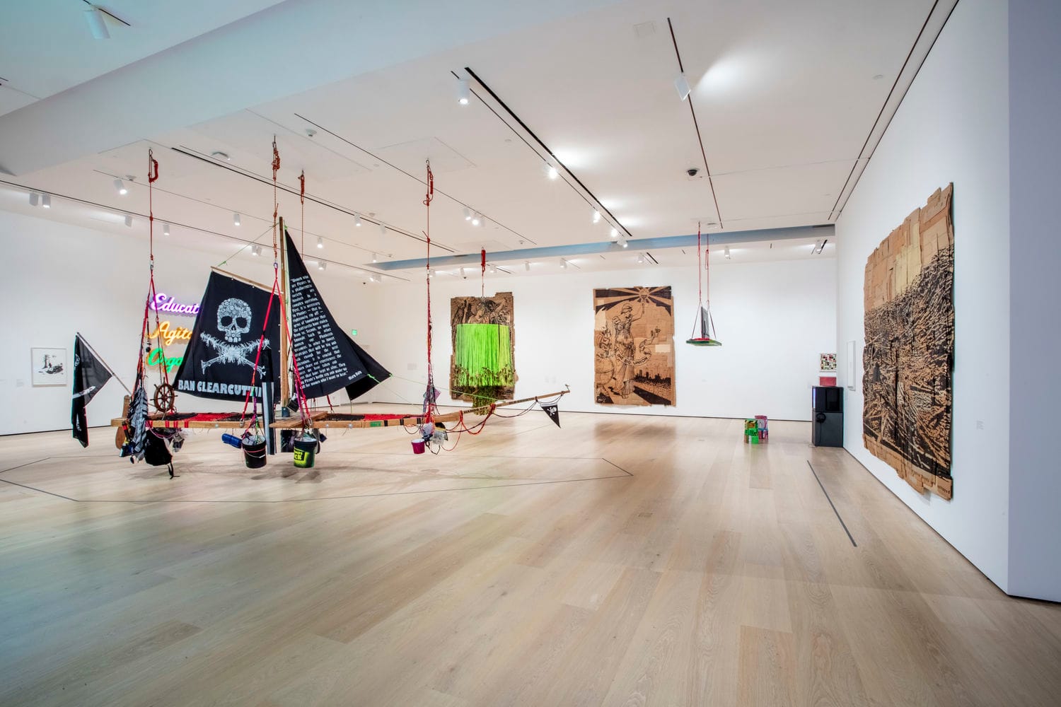 Installation view of Andrea Bowers, Hammer Museum, Los Angeles, June 19–September 4, 2022. Photo: Charles White.