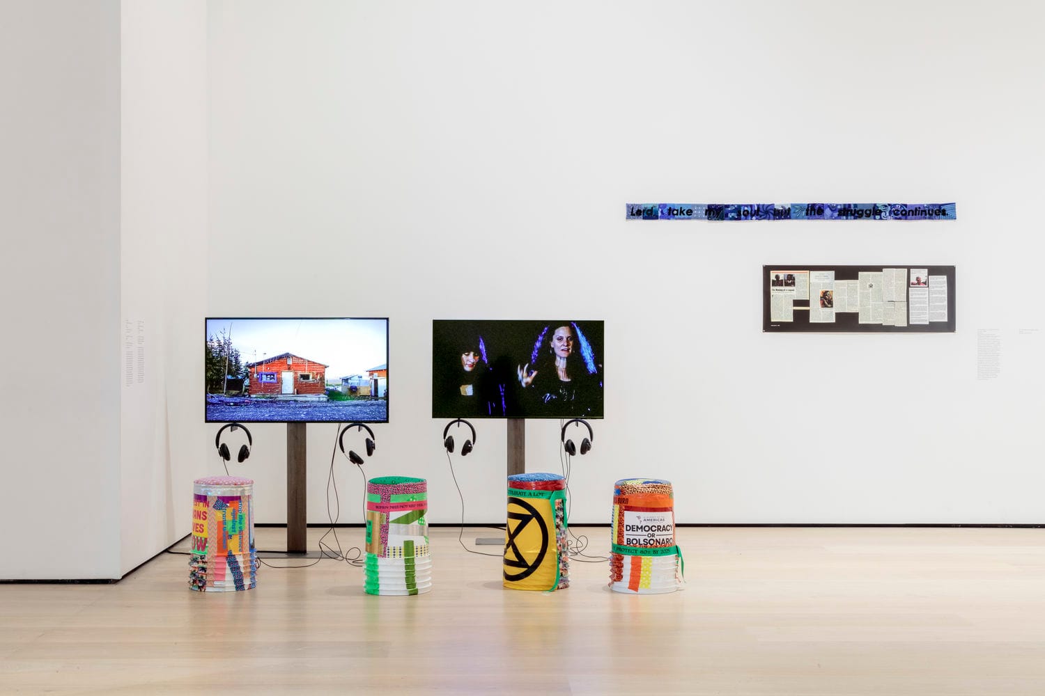 Installation view of Andrea Bowers, Hammer Museum, Los Angeles, June 19–September 4, 2022. Photo: Charles White.